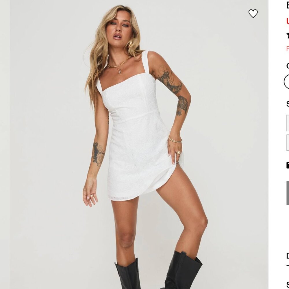 Princess Polly Elestren Mini Dress White (4)